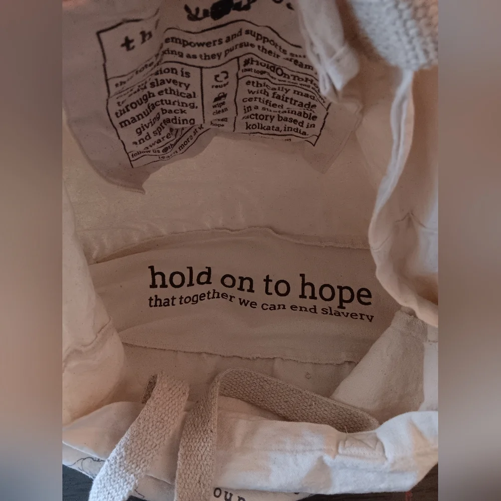 The Tote Project Canvas Tote Bag with Bird Tyler Knott Gregson - Picture 9 of 10